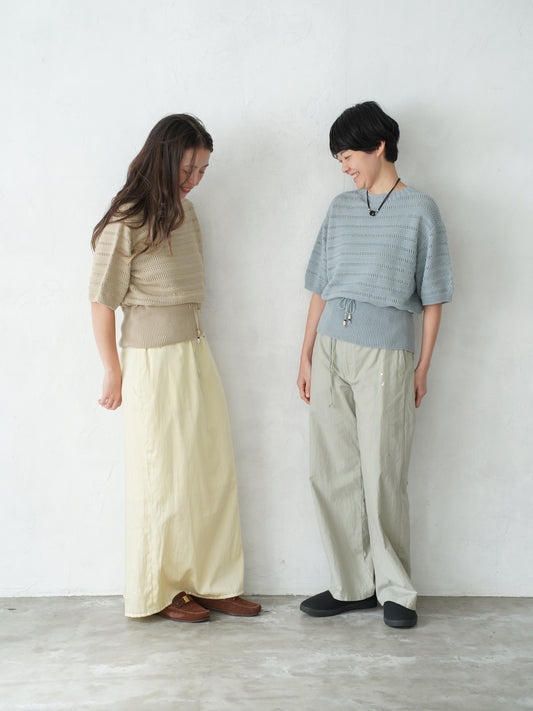 Geometric Eyelet Knit
