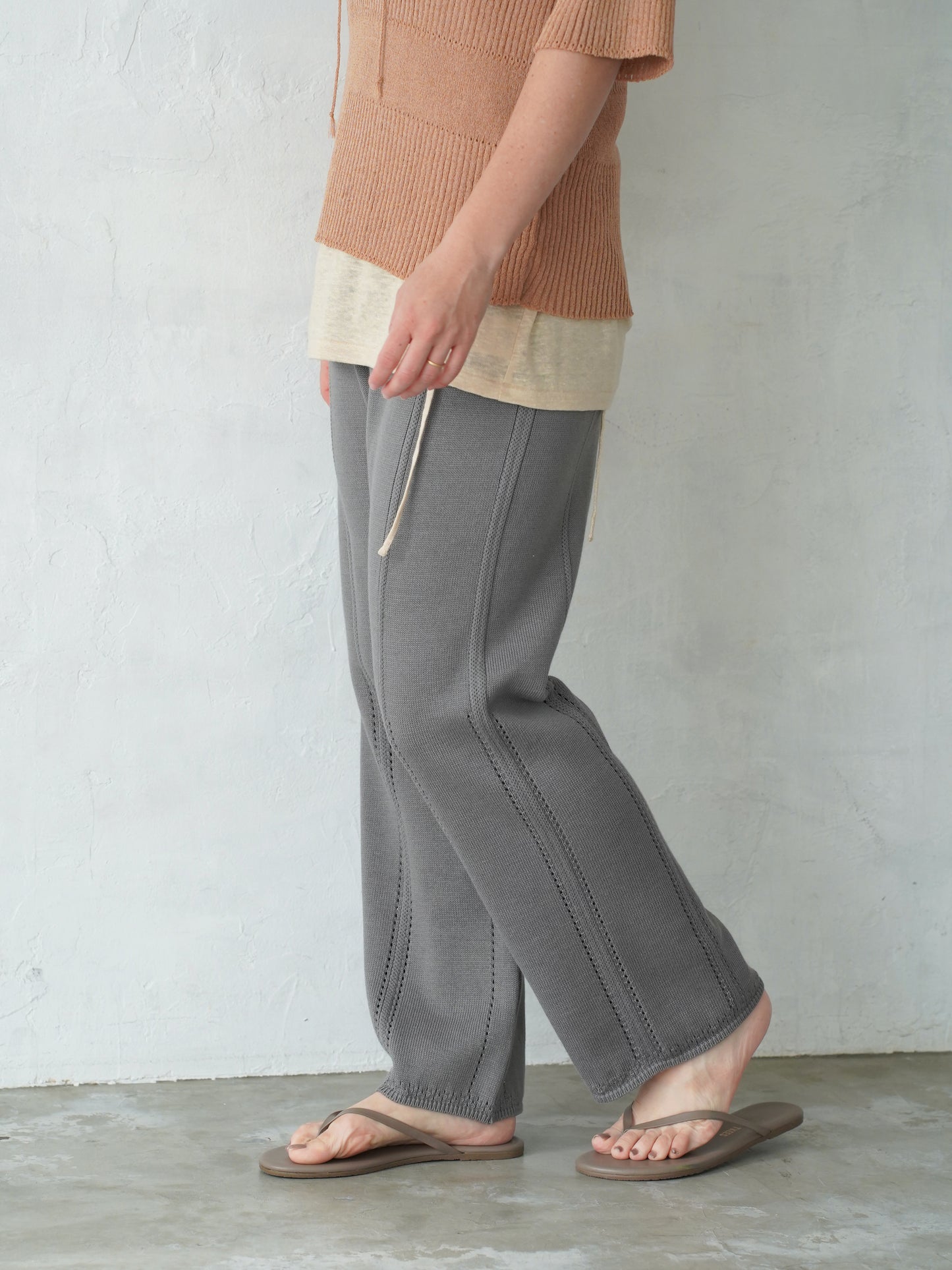 Triangle Pattern Knit Pants