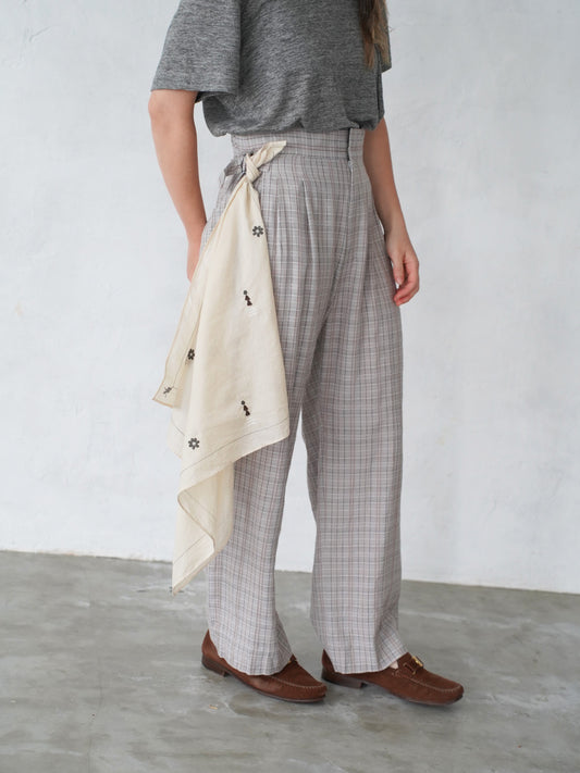 Line of Calm Trousers (Check)