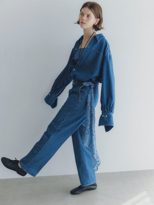 Center Crease Denim Trousers