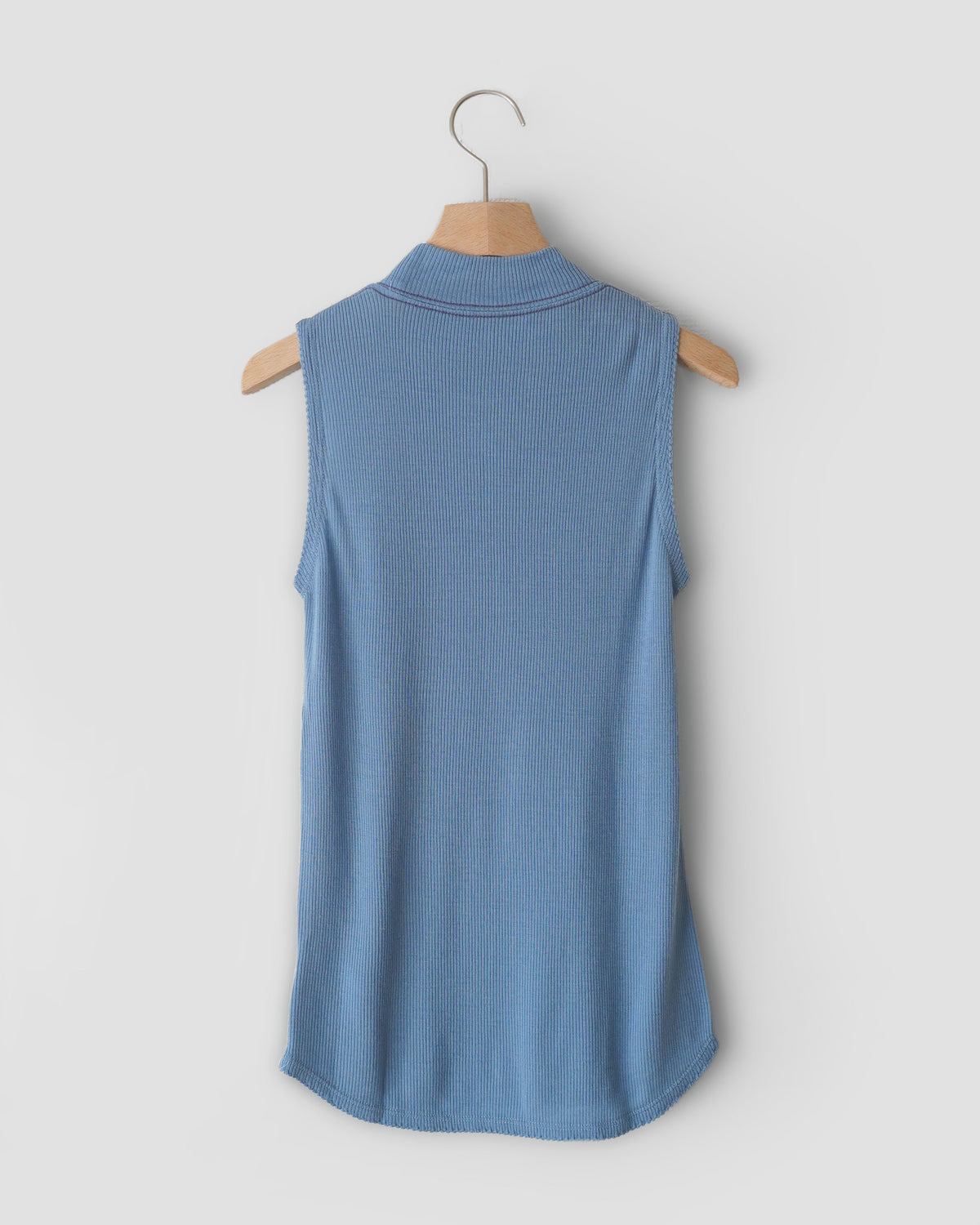 Jersey Wool Picot Hem Tank Top