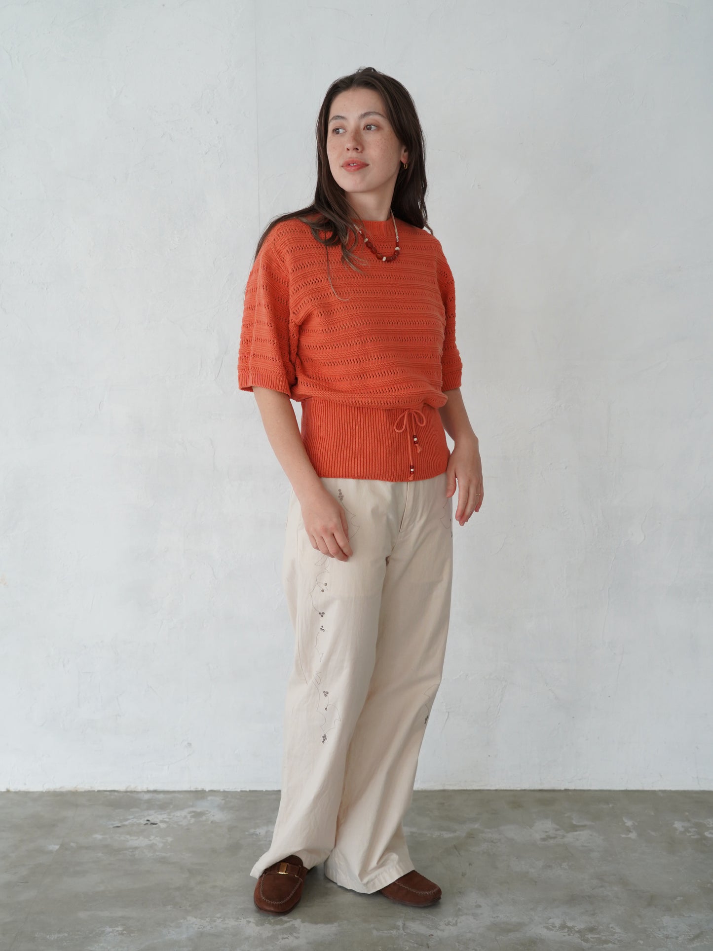 Geometric Eyelet Knit