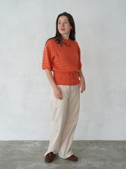 Geometric Eyelet Knit