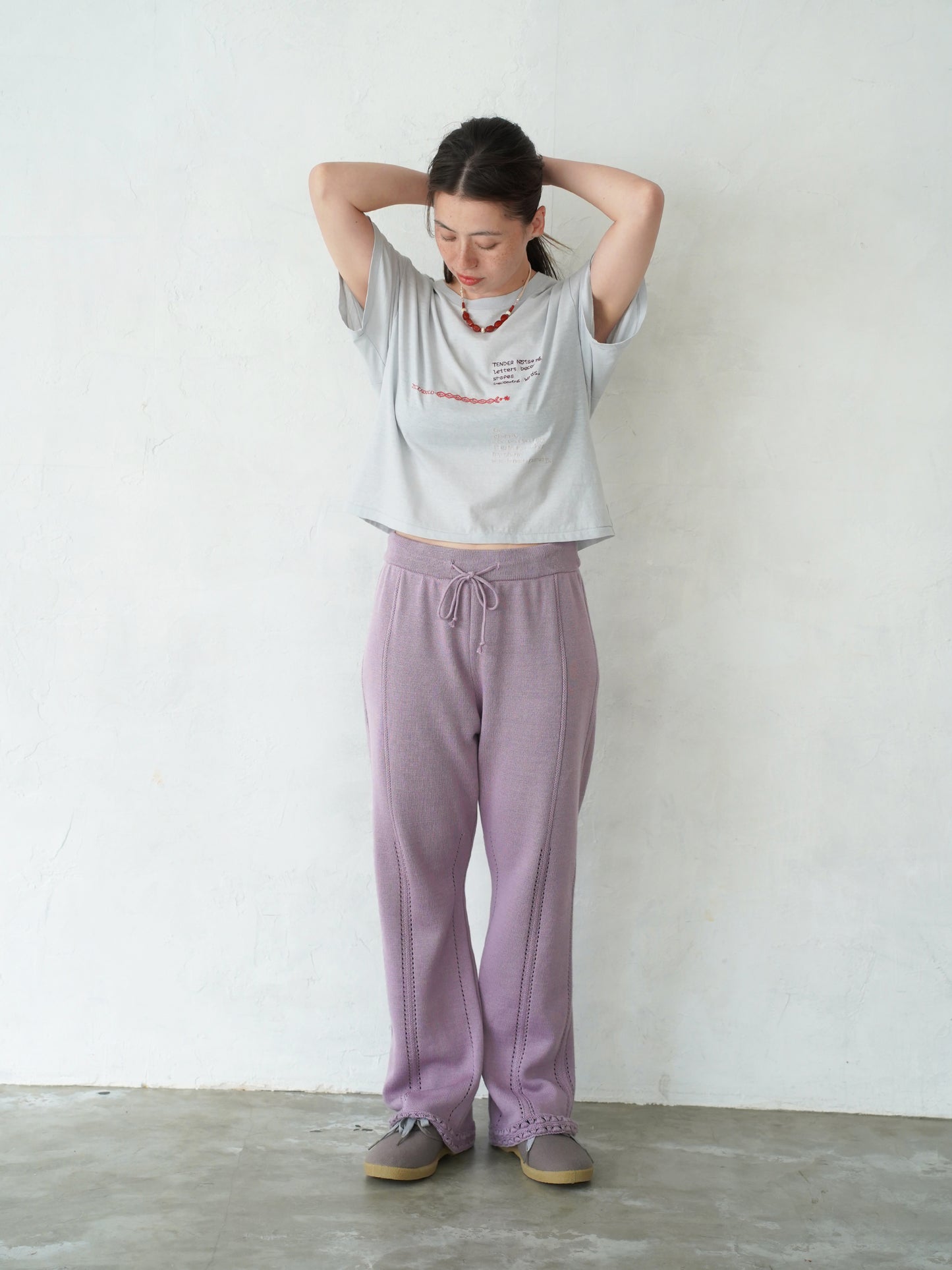 Triangle Pattern  Knit Pants