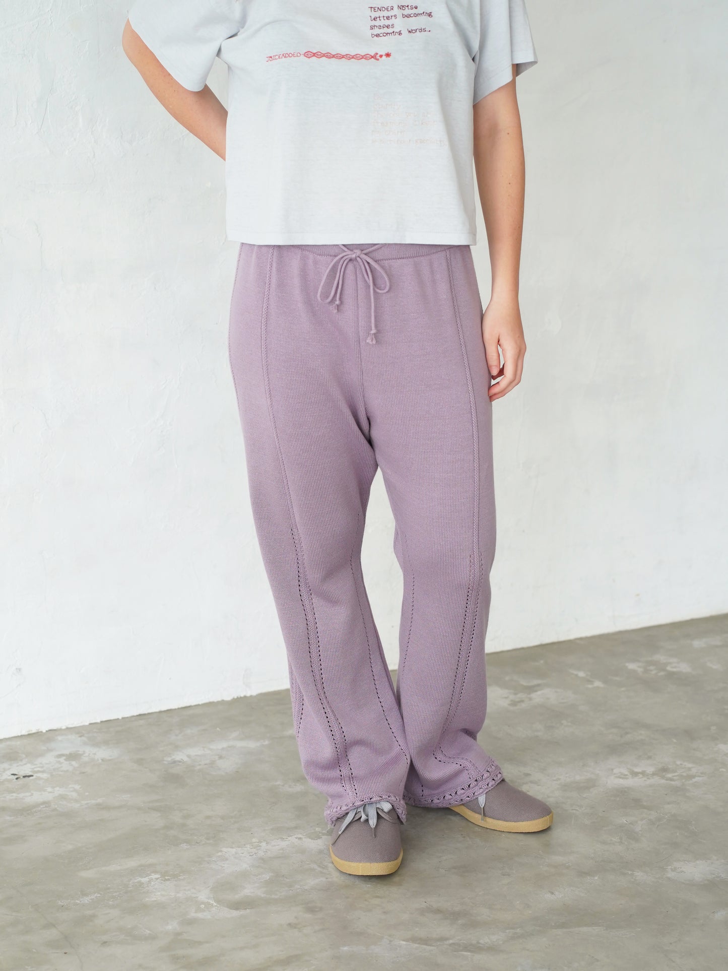Triangle Pattern  Knit Pants