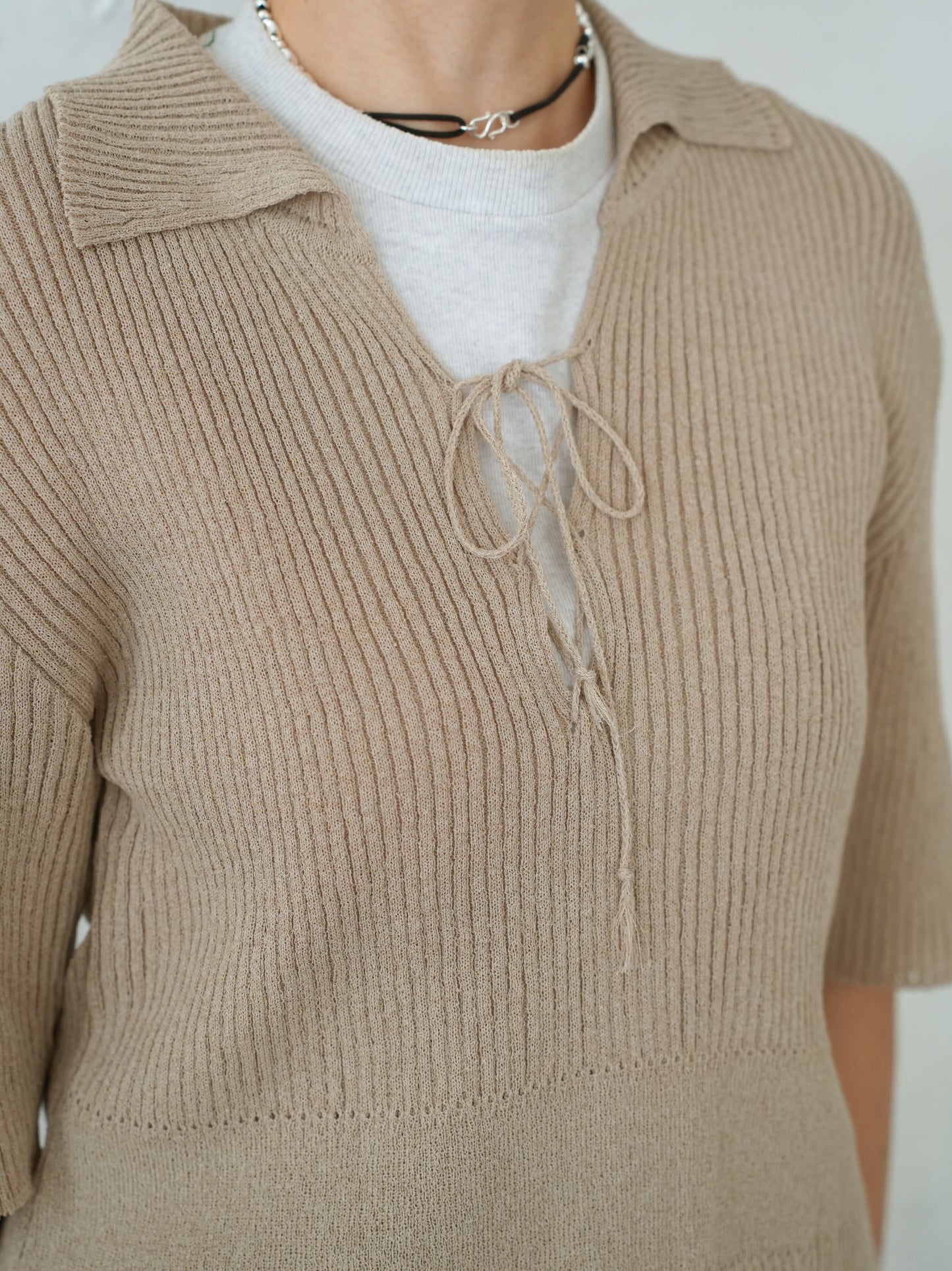 Subtle Accent Knit Polo
