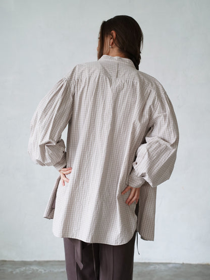 Tucked Sleeve  Zigzag Shirt