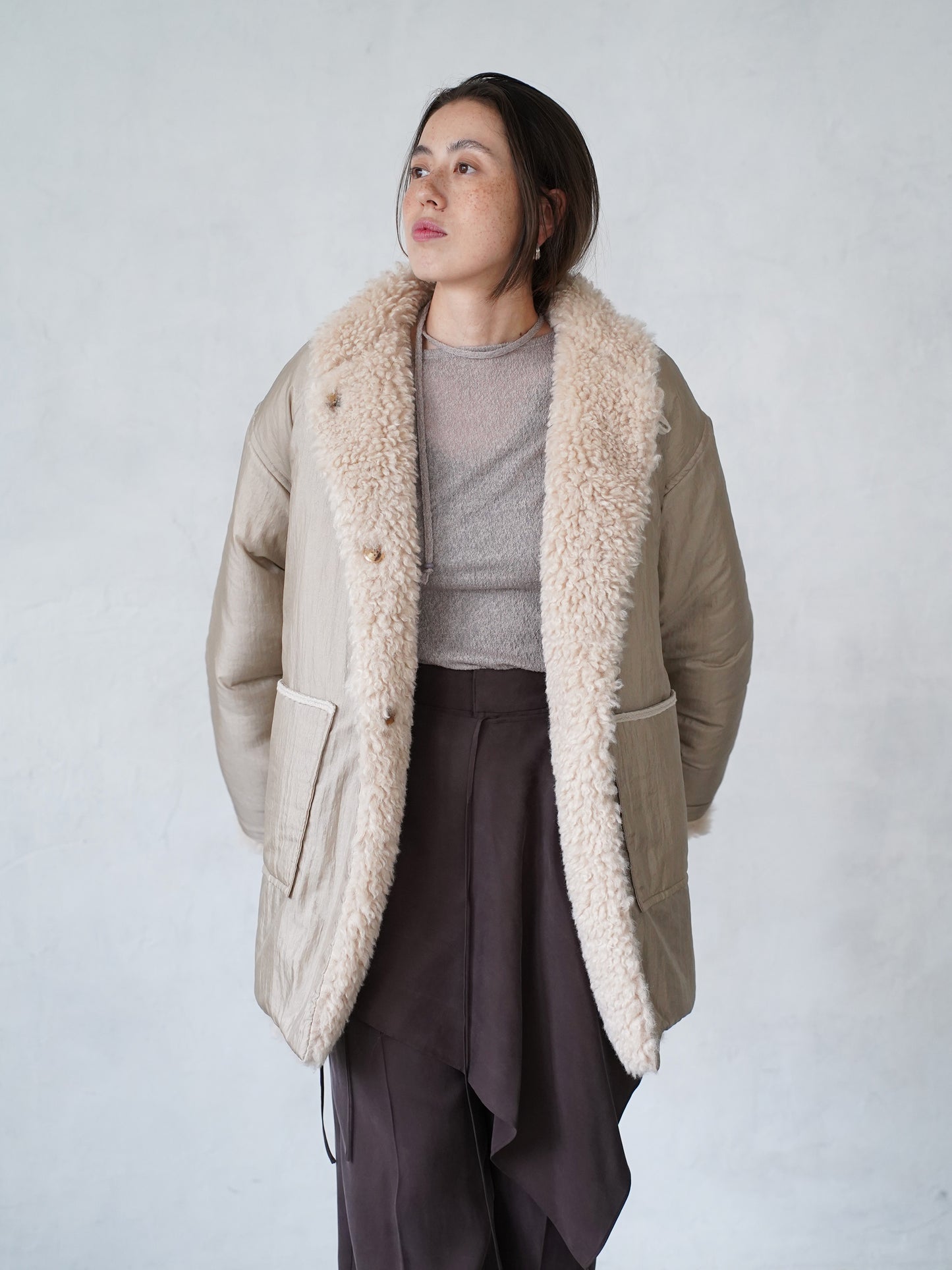 Dual Coat Taffeta & Boa
