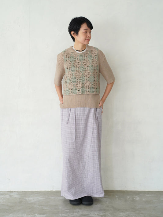 Mood Pencil Skirt (stripe&check)