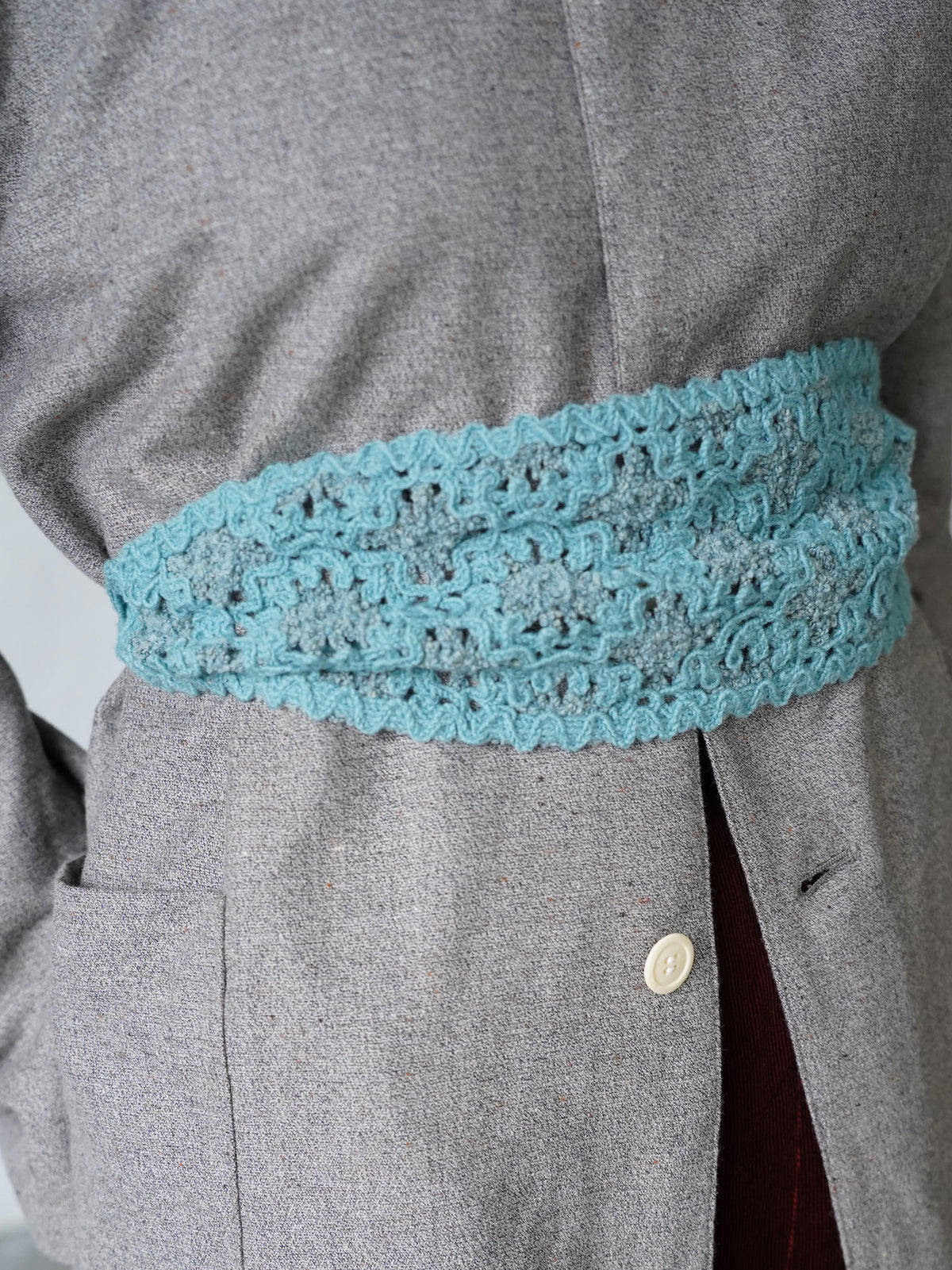 Flower Pattern Embroidered Headband
