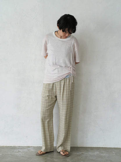 Line of Calm Trousers (Check)