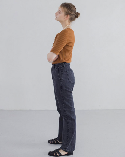 5PK Denim Trousers (BLACK)