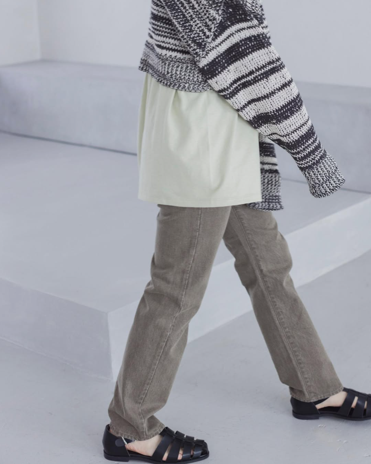 5PK Denim Trousers (MOSS BROWN)