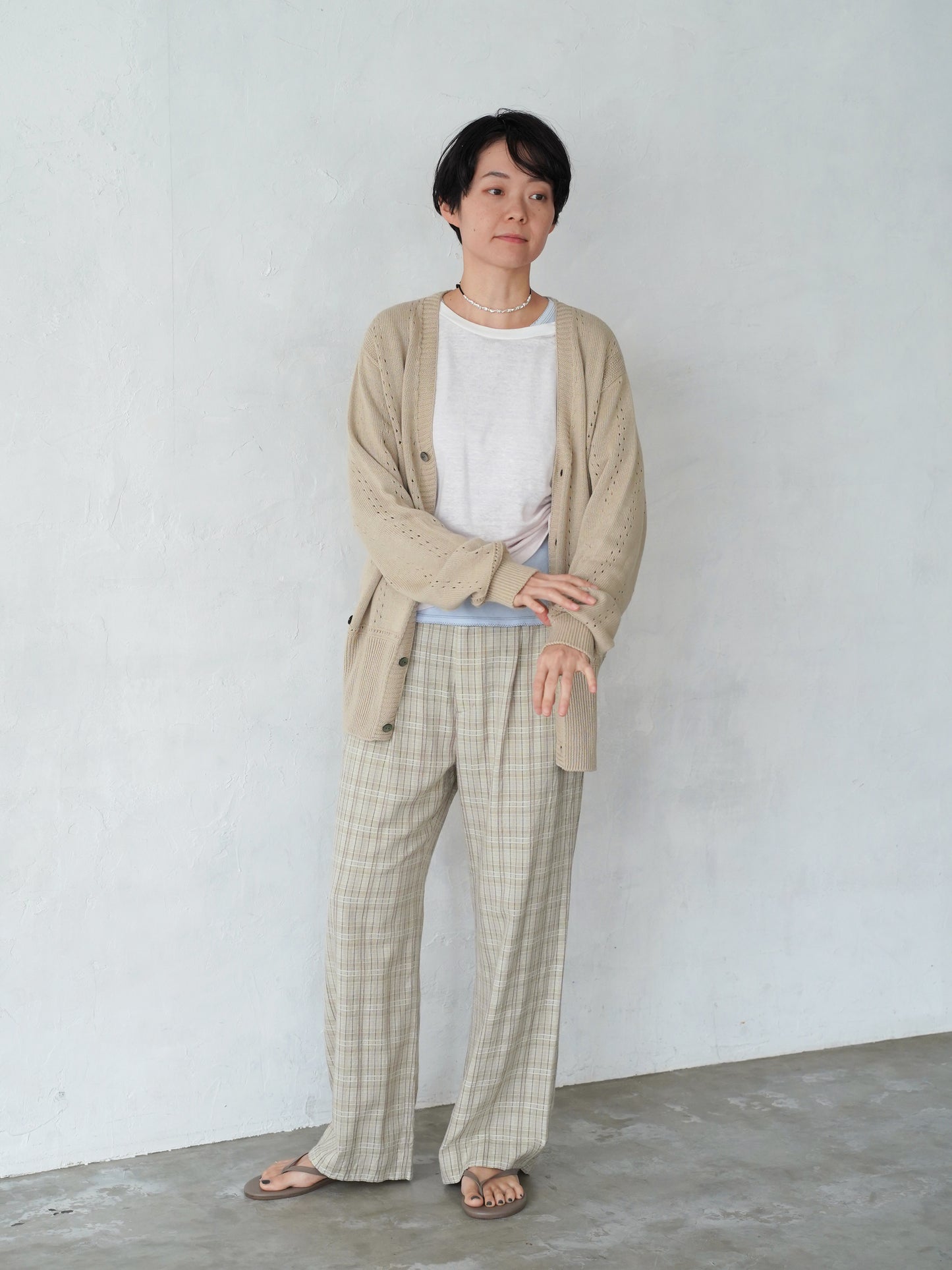 Geometric Eyelet  Knit Cardigan
