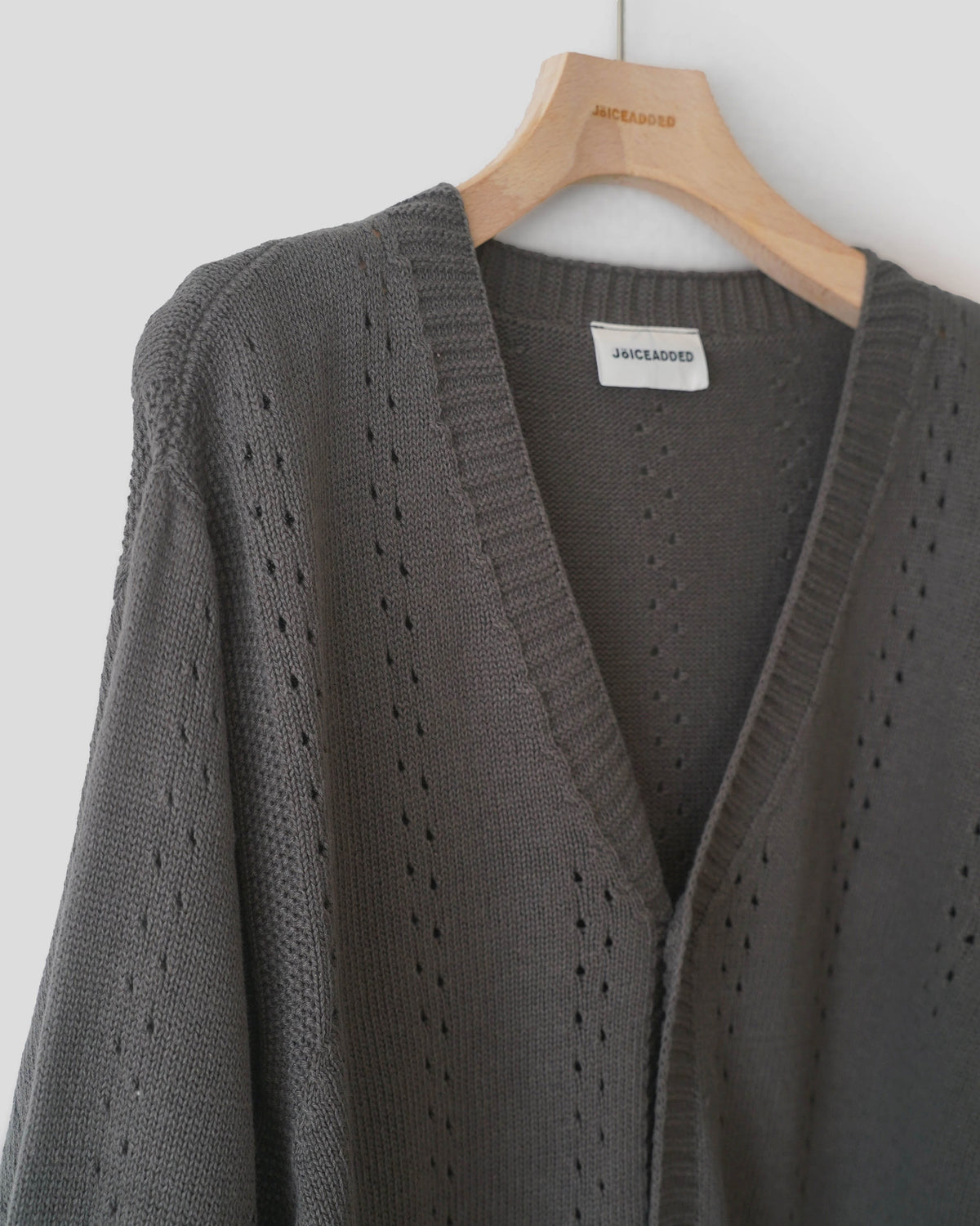 Geometric Eyelet  Knit Cardigan