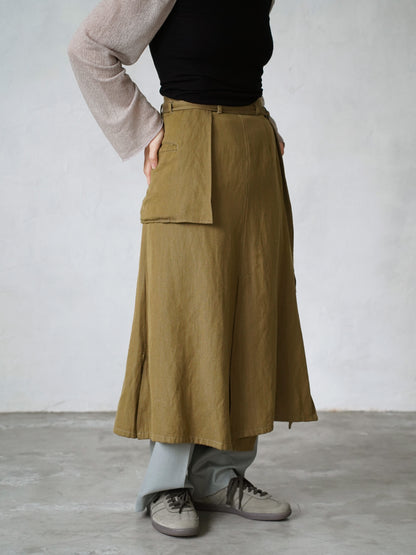 Peplum Flare Skirt