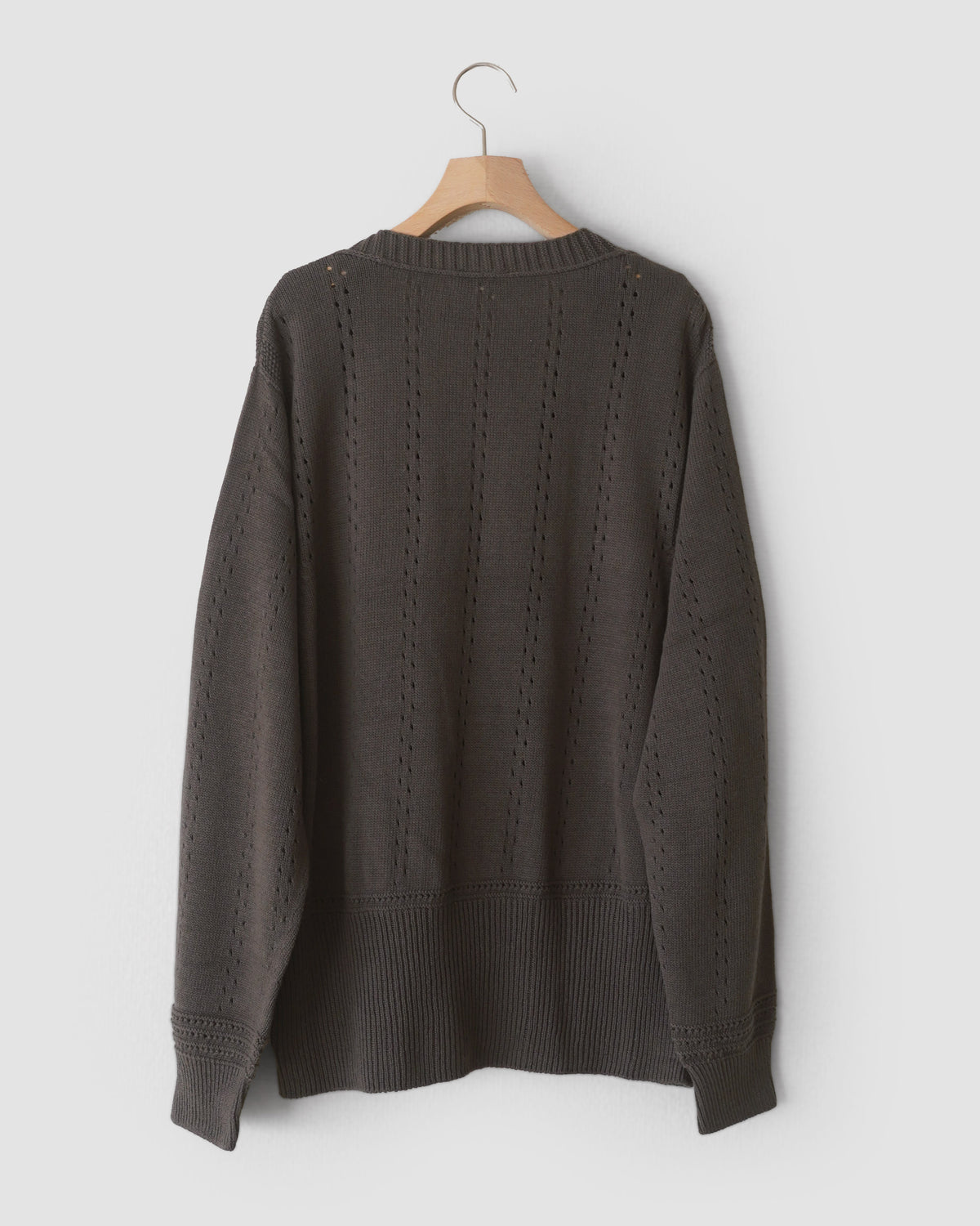 Geometric Eyelet  Knit Cardigan