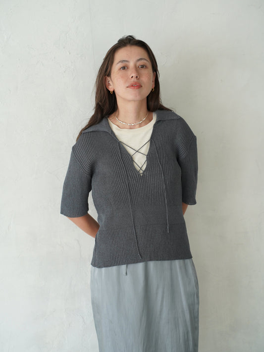 Subtle Accent Knit Polo