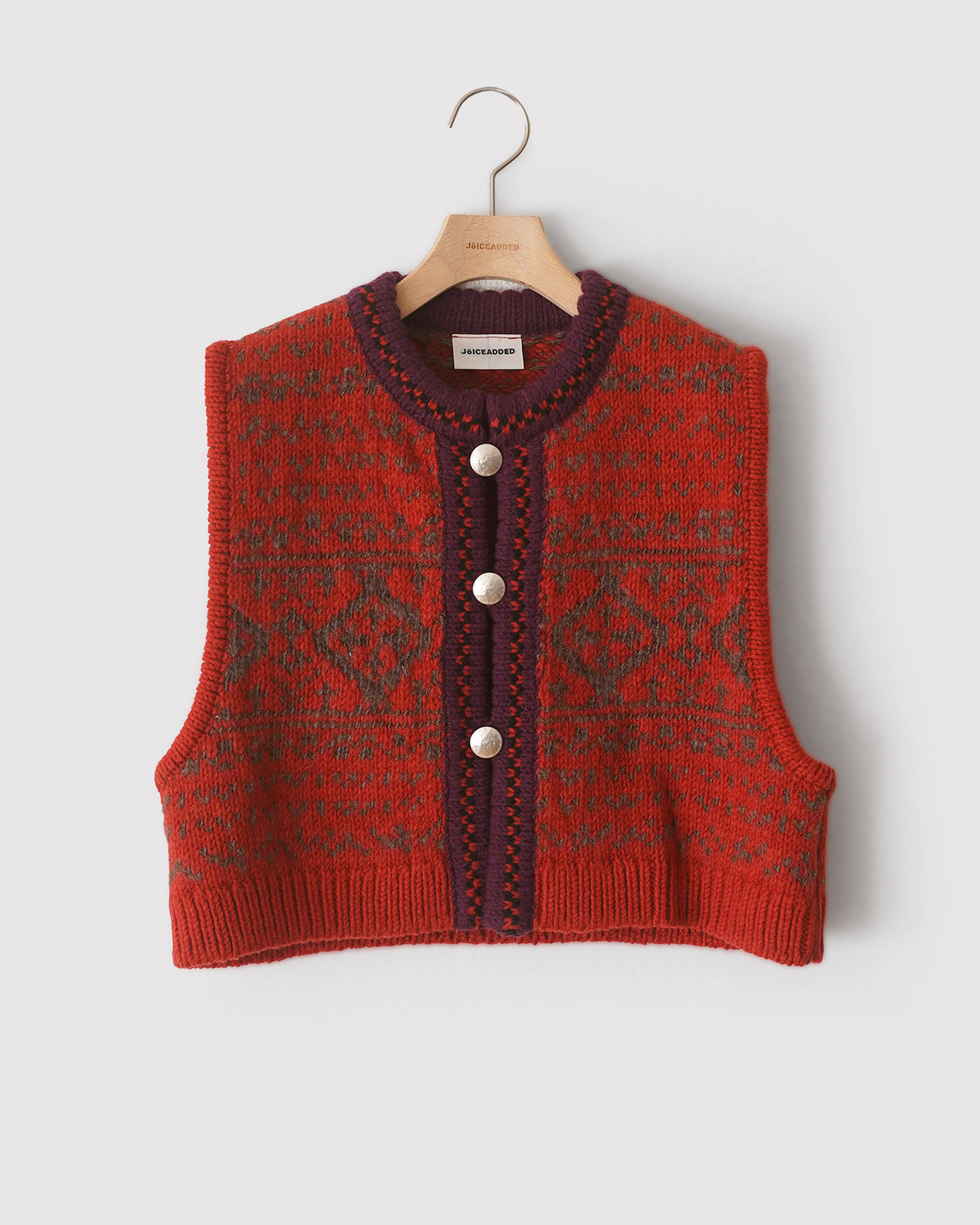 Jacquard Pattern Knitted Vest