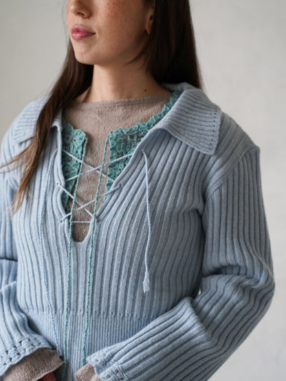 Wool Nuance Knit Polo