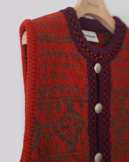 Jacquard Pattern Knitted Vest