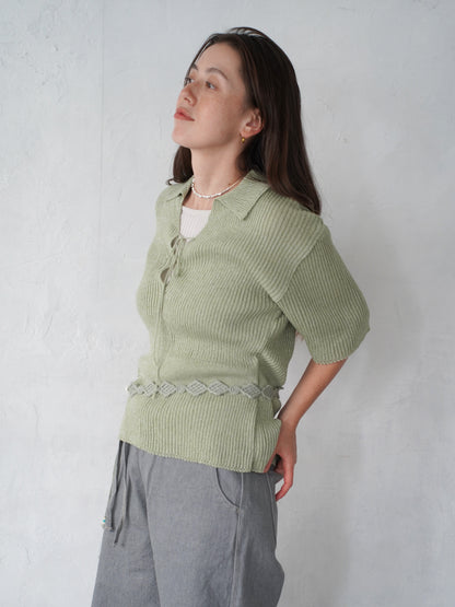 Subtle Accent Knit Polo