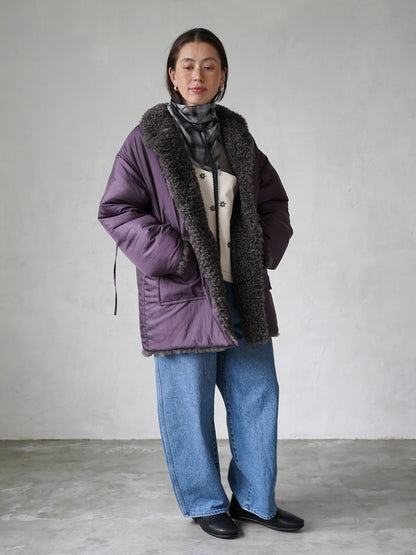 Dual Coat Taffeta & Boa