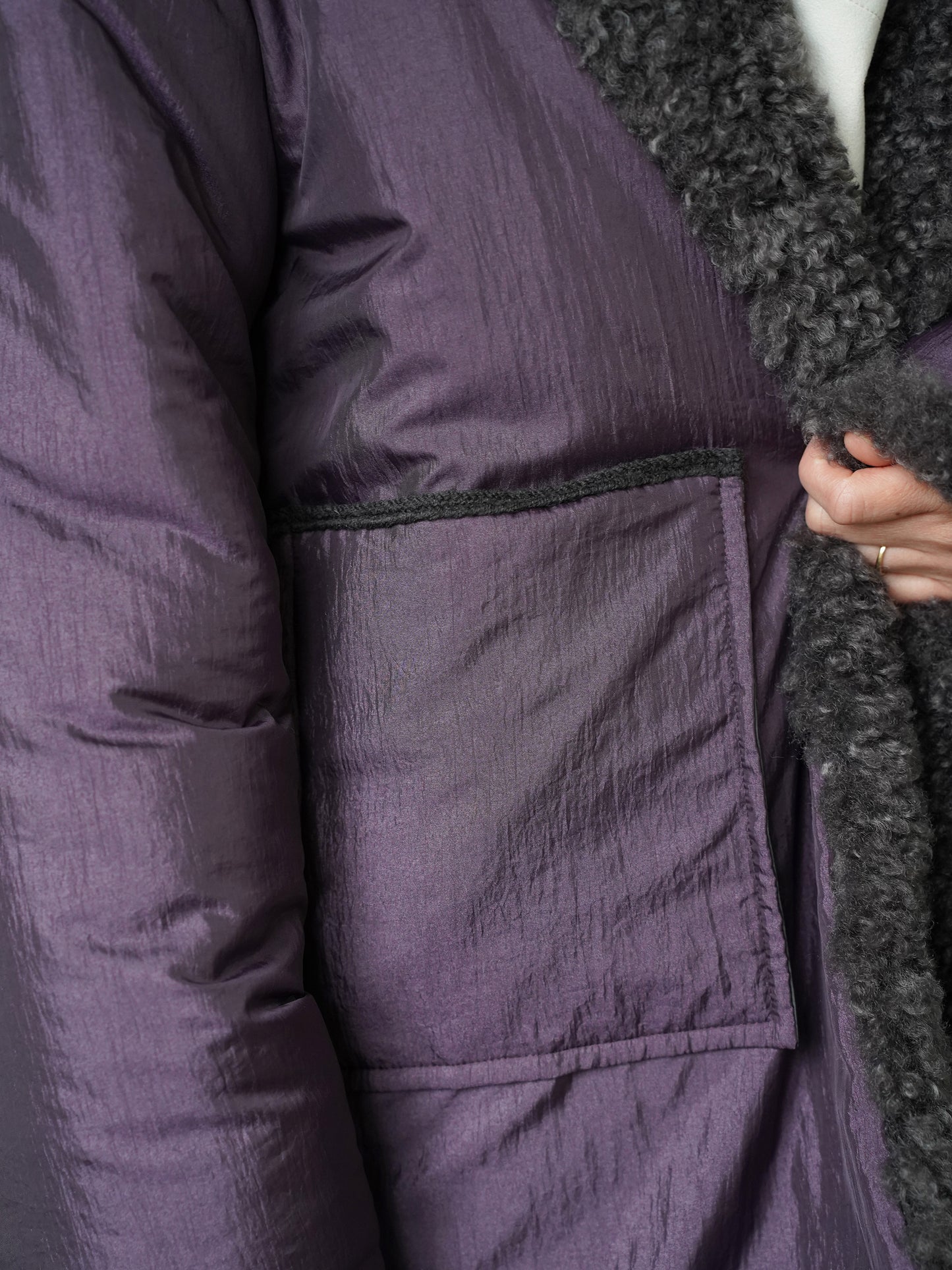 Dual Coat Taffeta & Boa