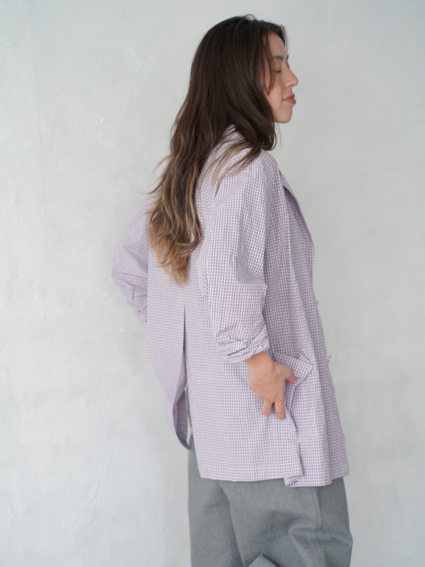 Ease of Mood Jacket (stripe&check)