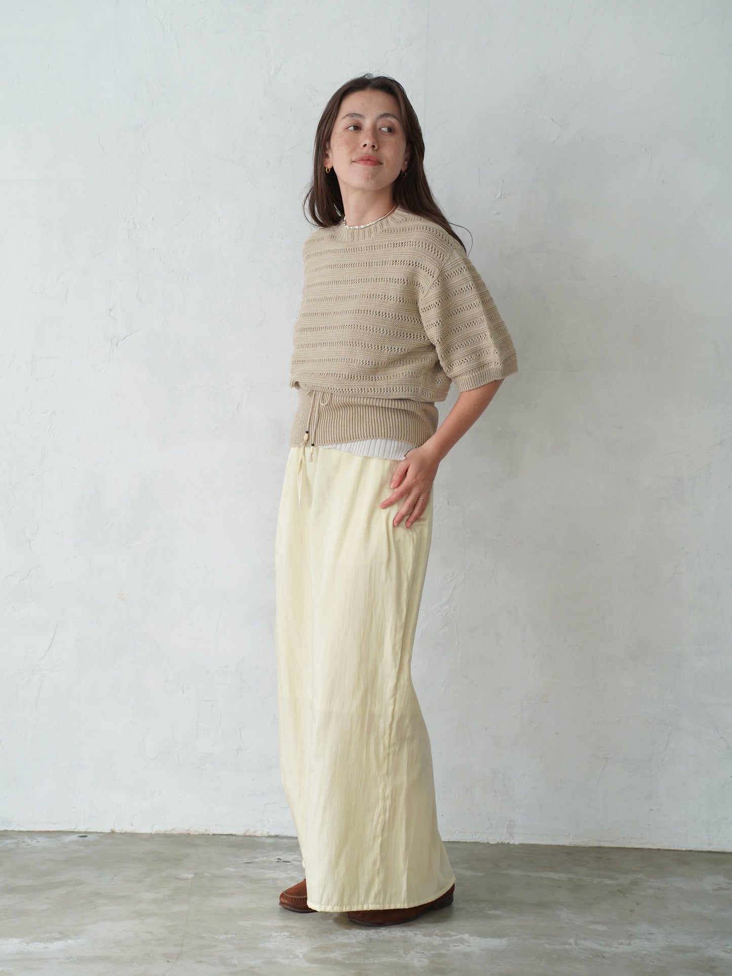 Geometric Eyelet Knit