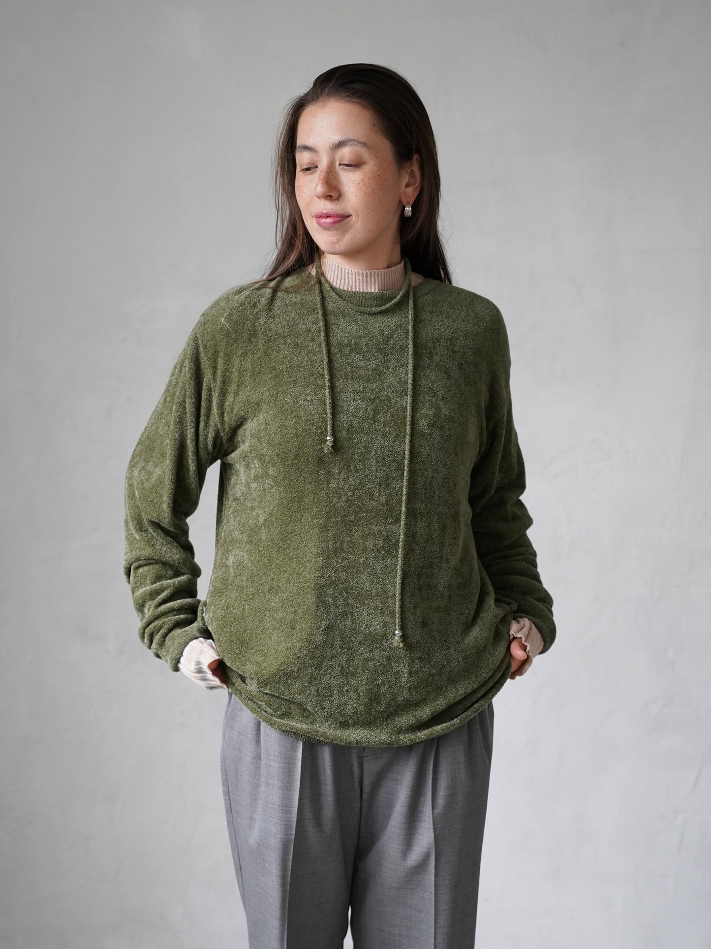 Velour Knit Sweater