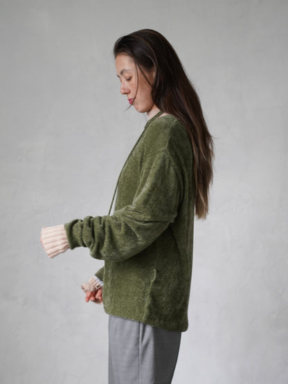 Velour Knit Sweater