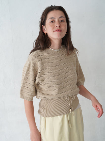 Geometric Eyelet Knit