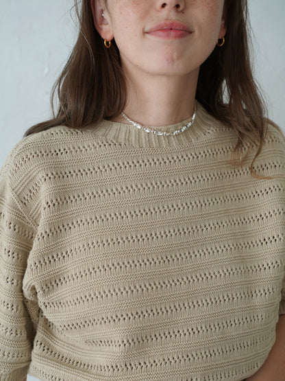 Geometric Eyelet Knit