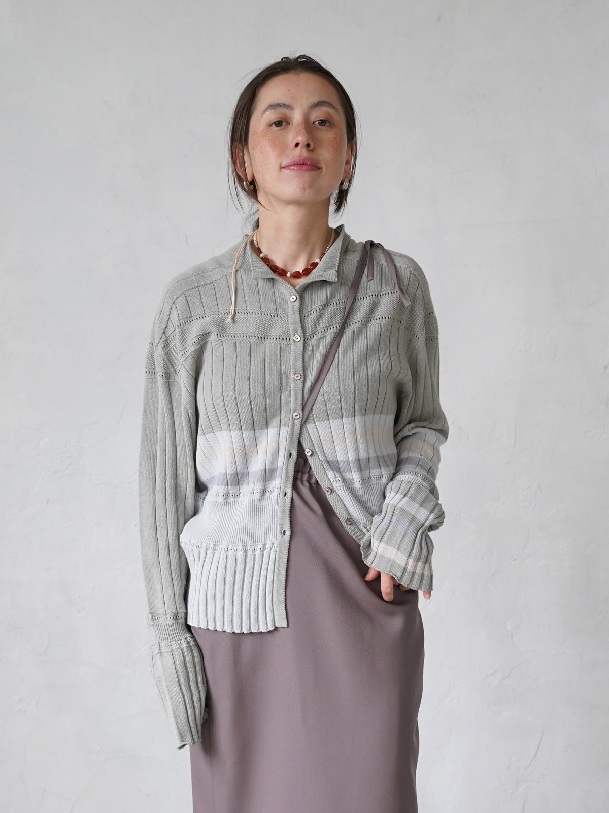 Cotton Striped Knit  Sweater