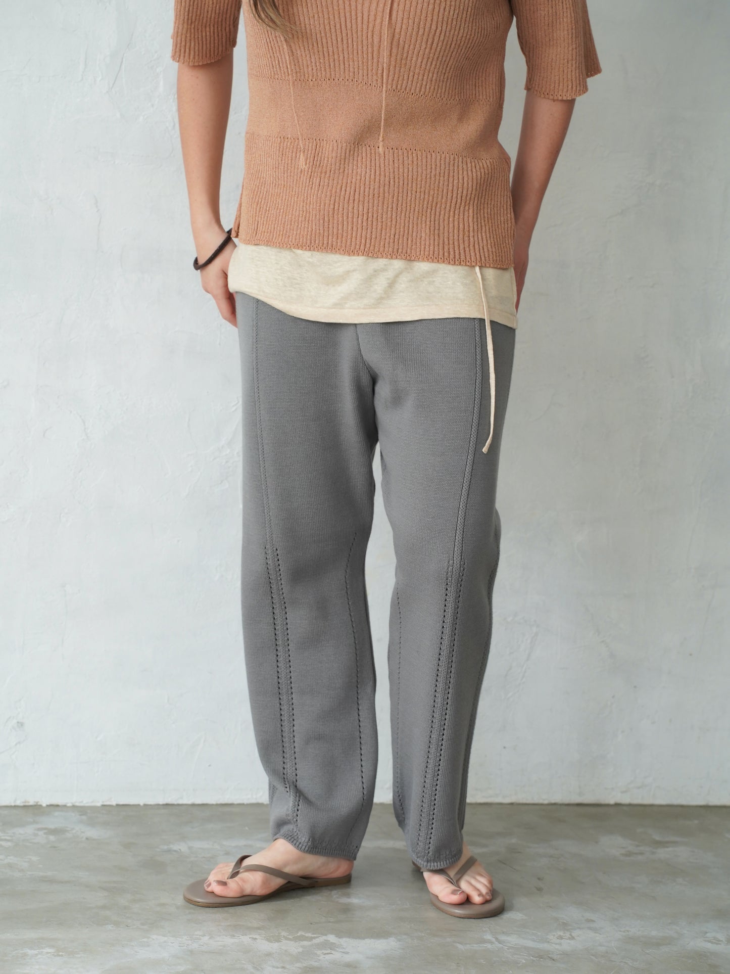 Triangle Pattern  Knit Pants
