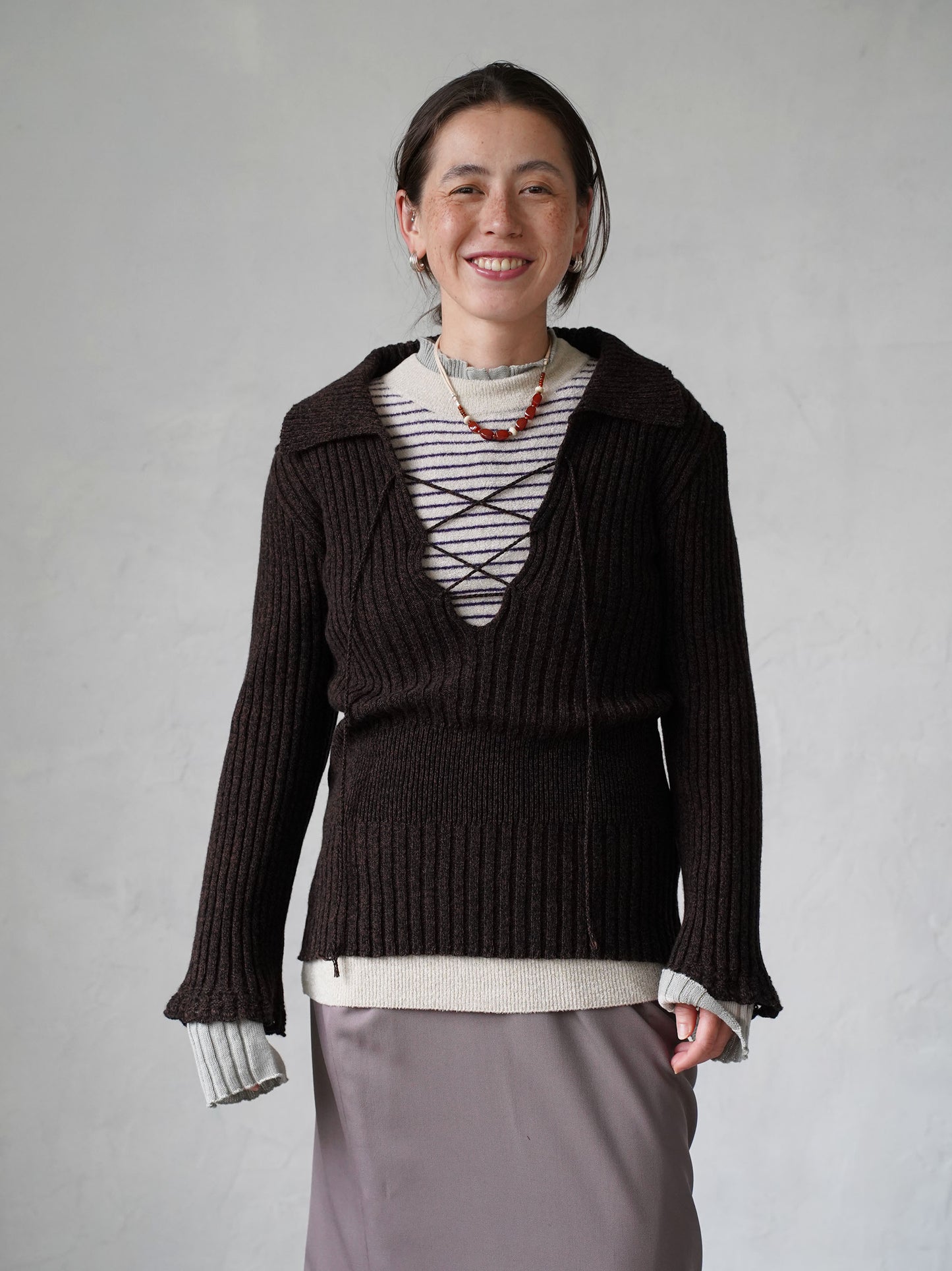 Wool Nuance Knit Polo