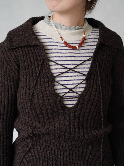 Wool Nuance Knit Polo