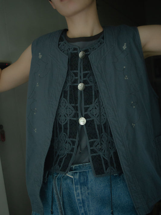 Embroidered Vest