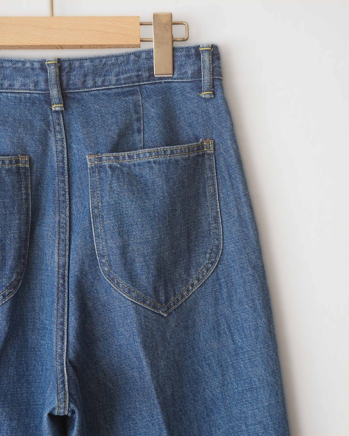 Center Crease Denim Trousers