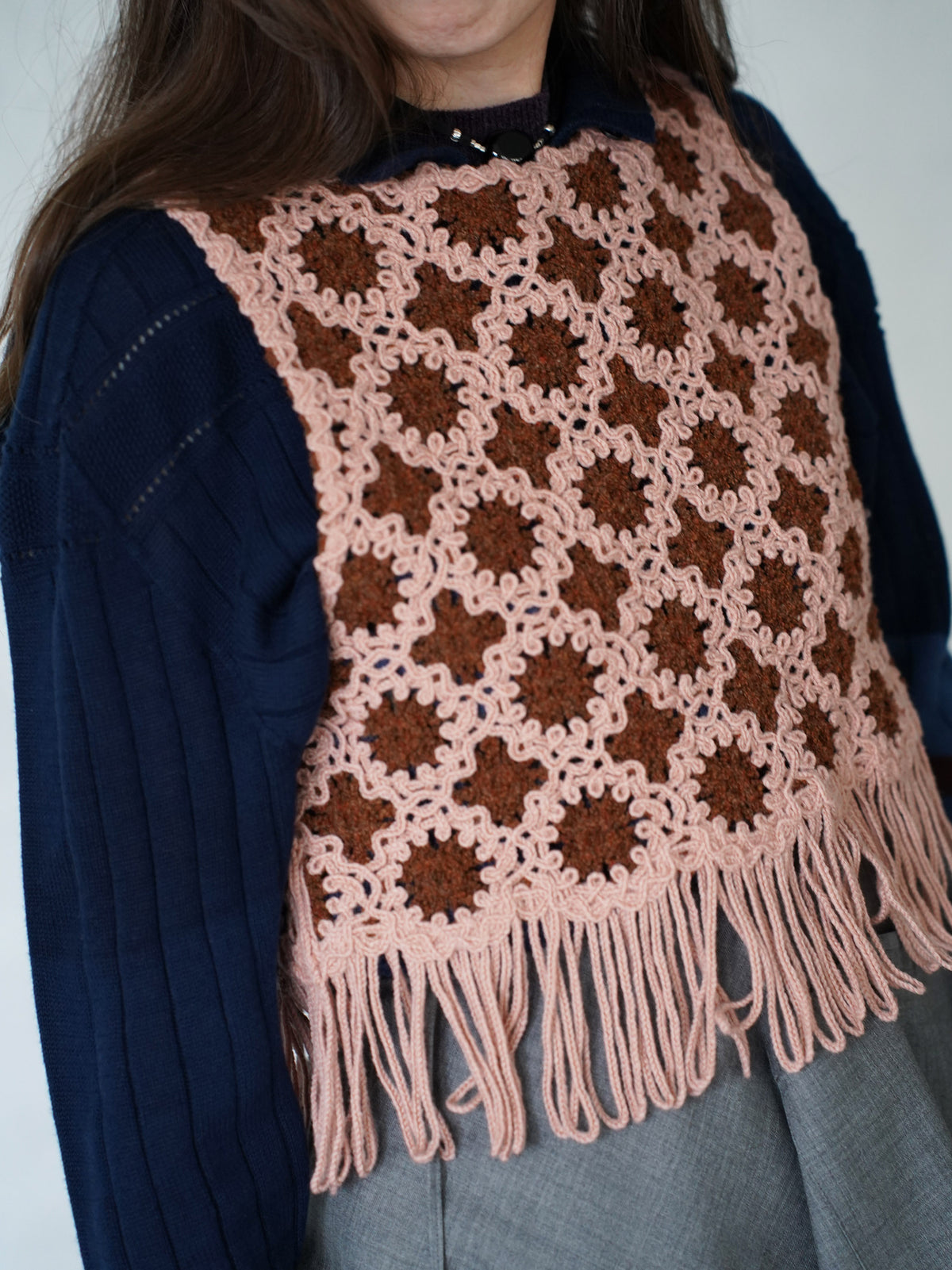 Flower Pattern Embroidered Vest