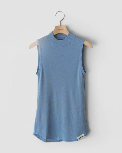 Jersey Wool Picot Hem Tank Top