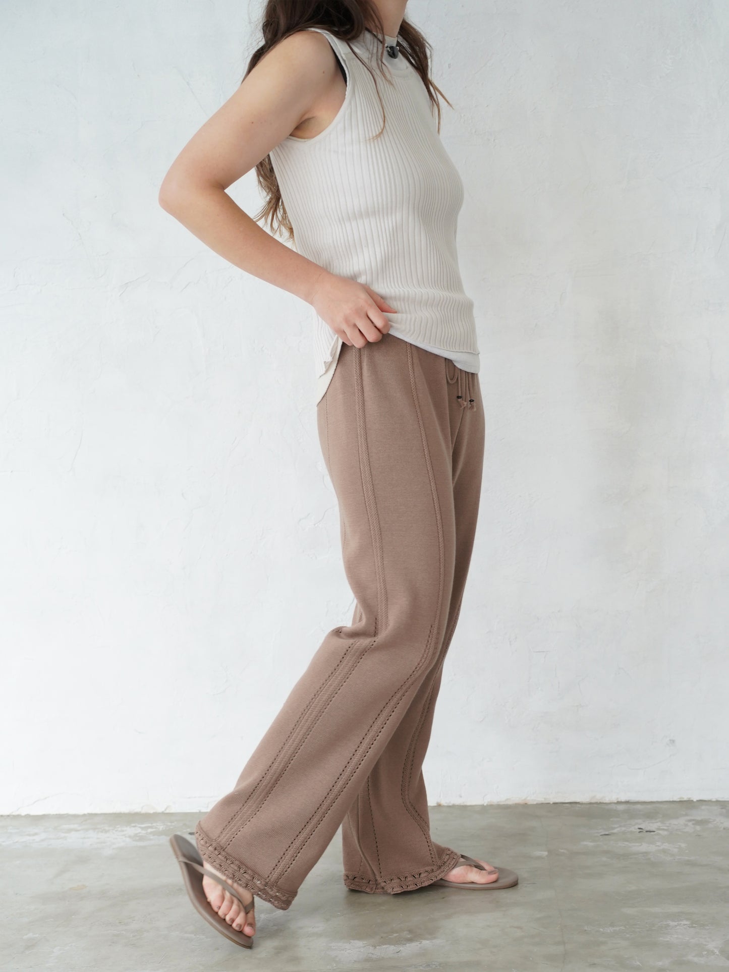 Triangle Pattern  Knit Pants