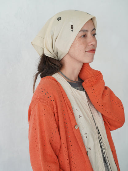 Geometric Eyelet  Knit Cardigan