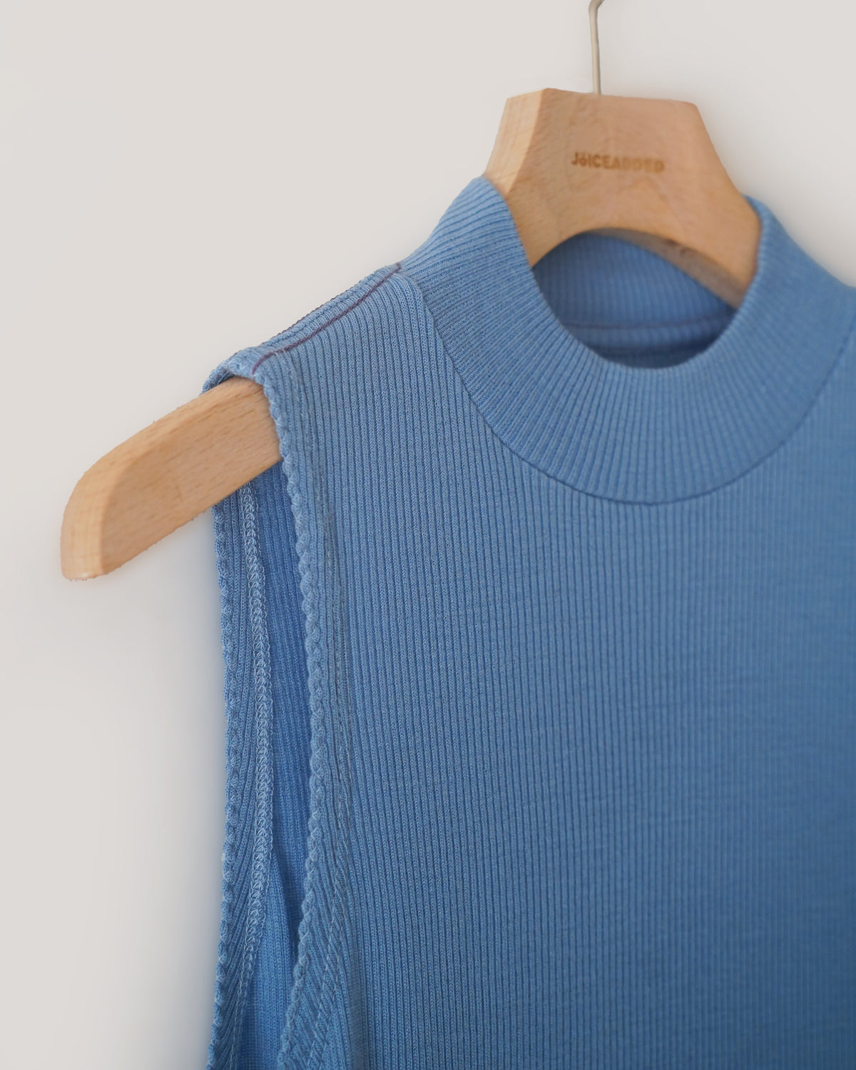 Jersey Wool Picot Hem Tank Top