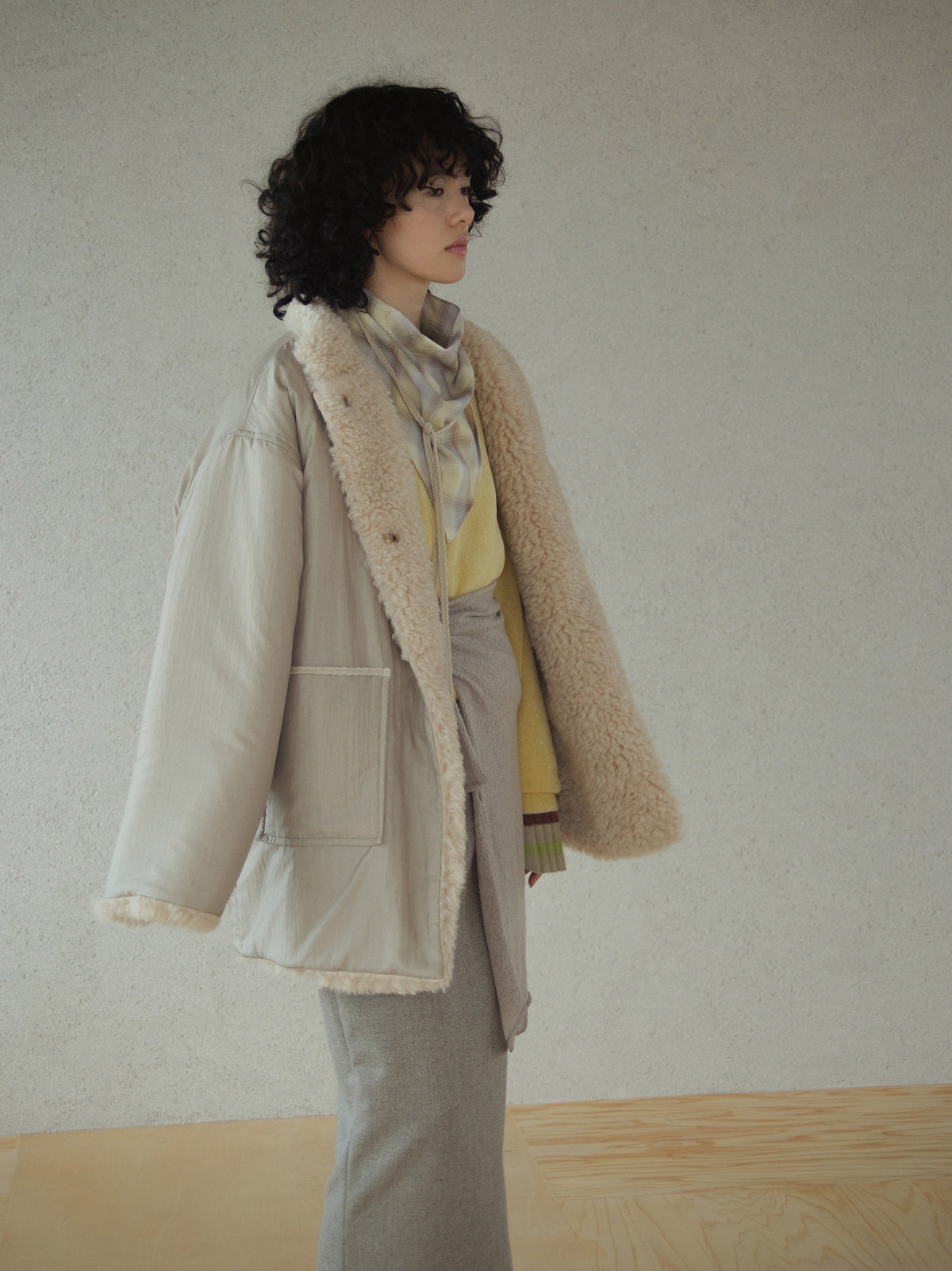 Dual Coat Taffeta & Boa