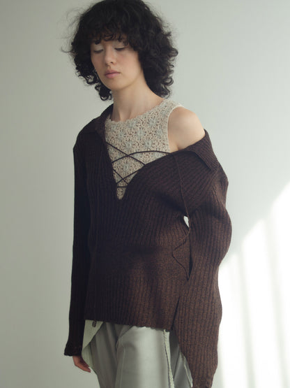 Flower Pattern Embroidered Vest