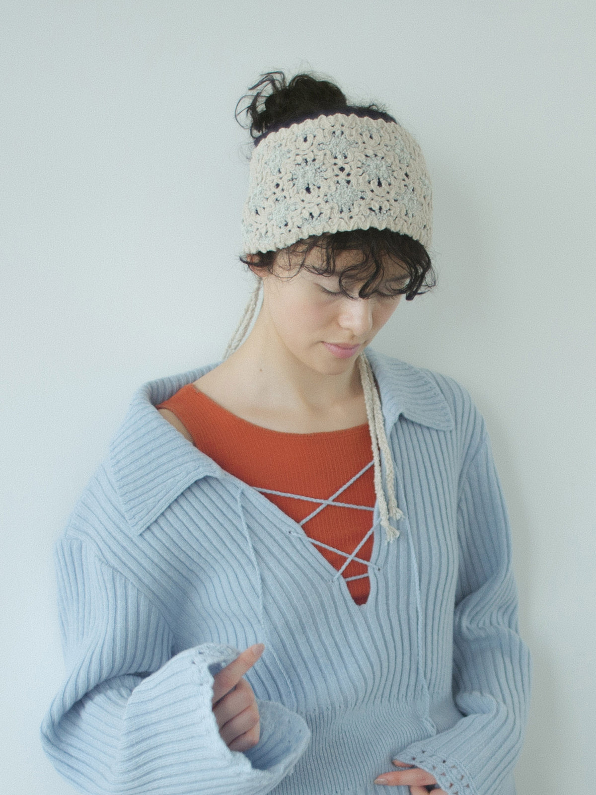 Flower Pattern Embroidered Headband