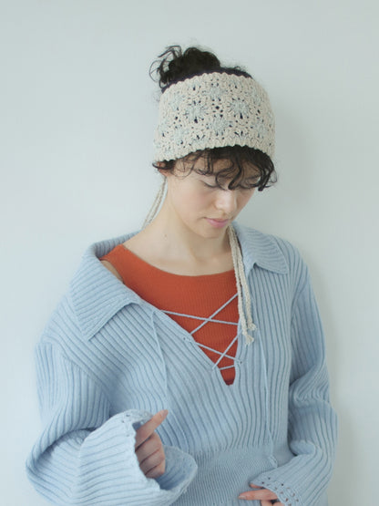 Flower Pattern Embroidered Headband