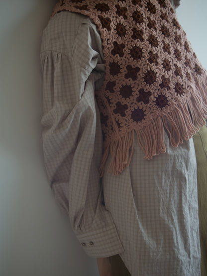 Flower Pattern Embroidered Vest